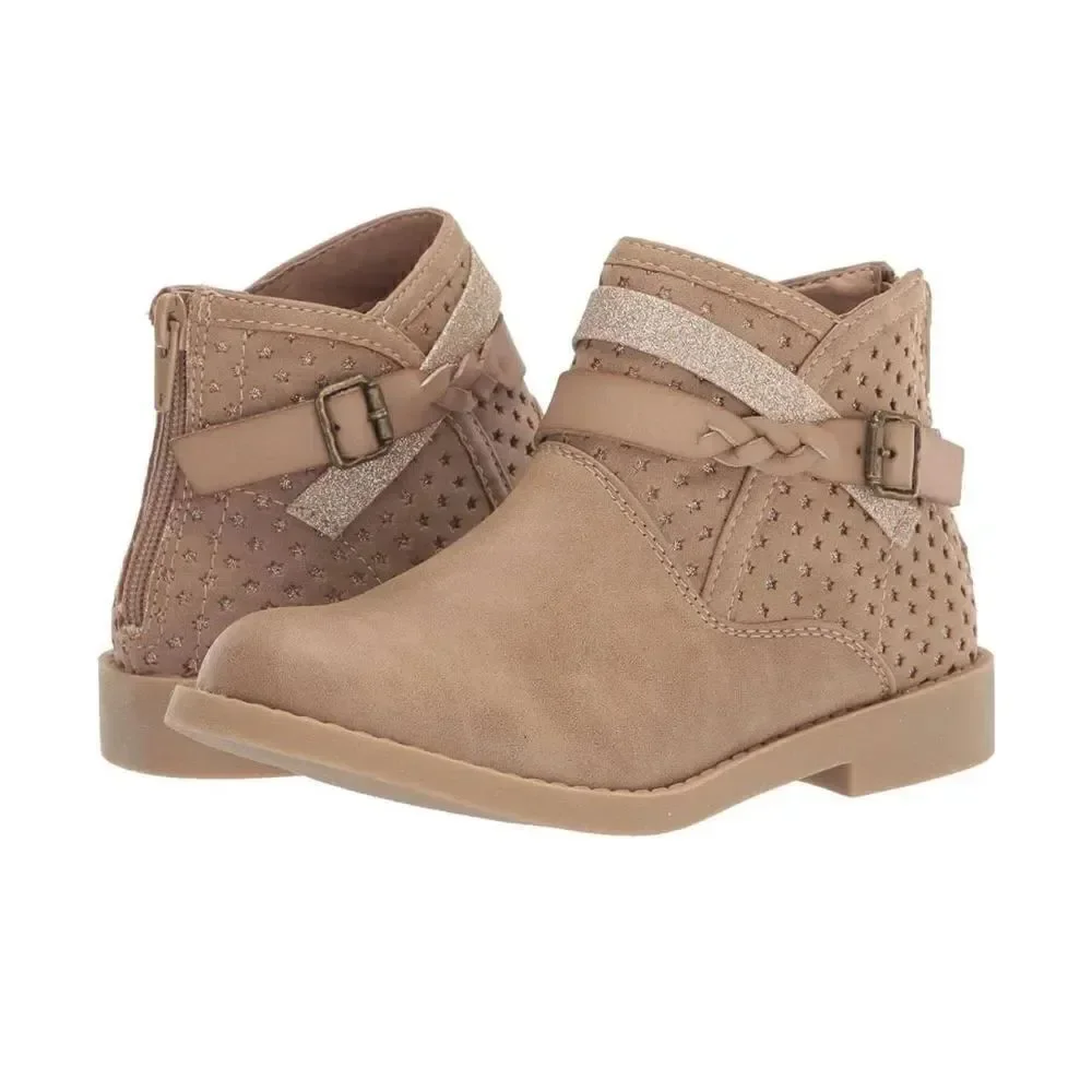 Blowfish Malibu GIRLS SIZE 3 Keeping Up-k Ankle Boot in Light Taupe Willow